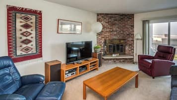 TV, fireplace, DVD player