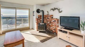 Fernseher, Kamin, DVD-Player