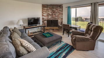 TV, fireplace, DVD player