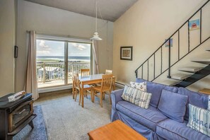 Flat-screen TV, DVD player