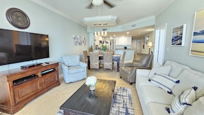 Smart TV, DVD player, foosball, table tennis