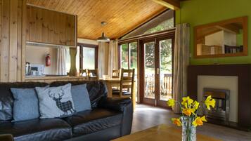 Flat-screen TV, DVD player