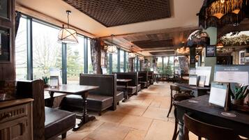 Breakfast, lunch, dinner served; British cuisine, garden views