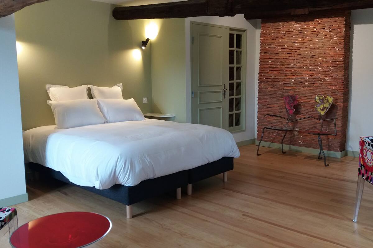 deluxe double room, 1 queen bed, pool view | premium bedding, individually decorated, individually furnished