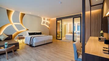 Hochwertige Bettwaren, Minibar, Zimmersafe, Schreibtisch