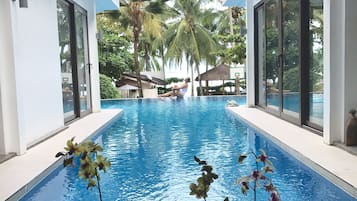 Indoor pool, outdoor pool