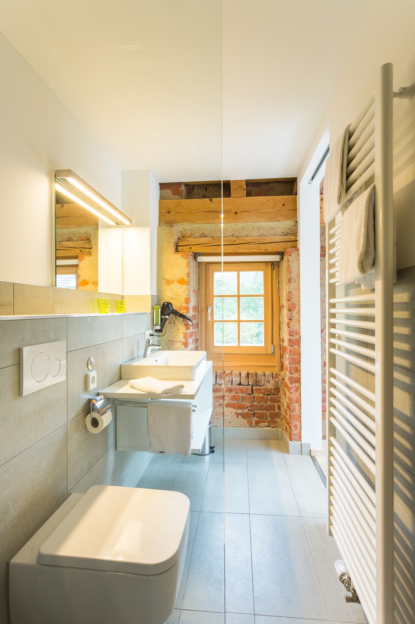 free toiletries, hair dryer, towels