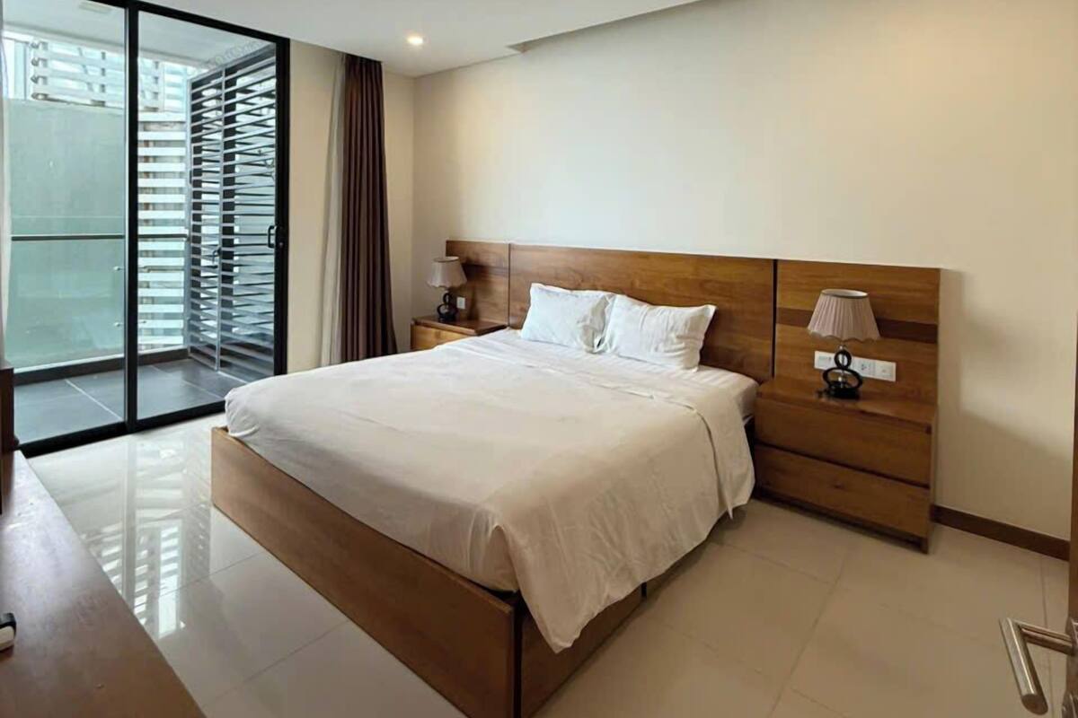 Appartement exécutif, 1 chambre, balcon, vue partielle sur l'océan | Draps en coton égyptien, literie de qualité, bureau