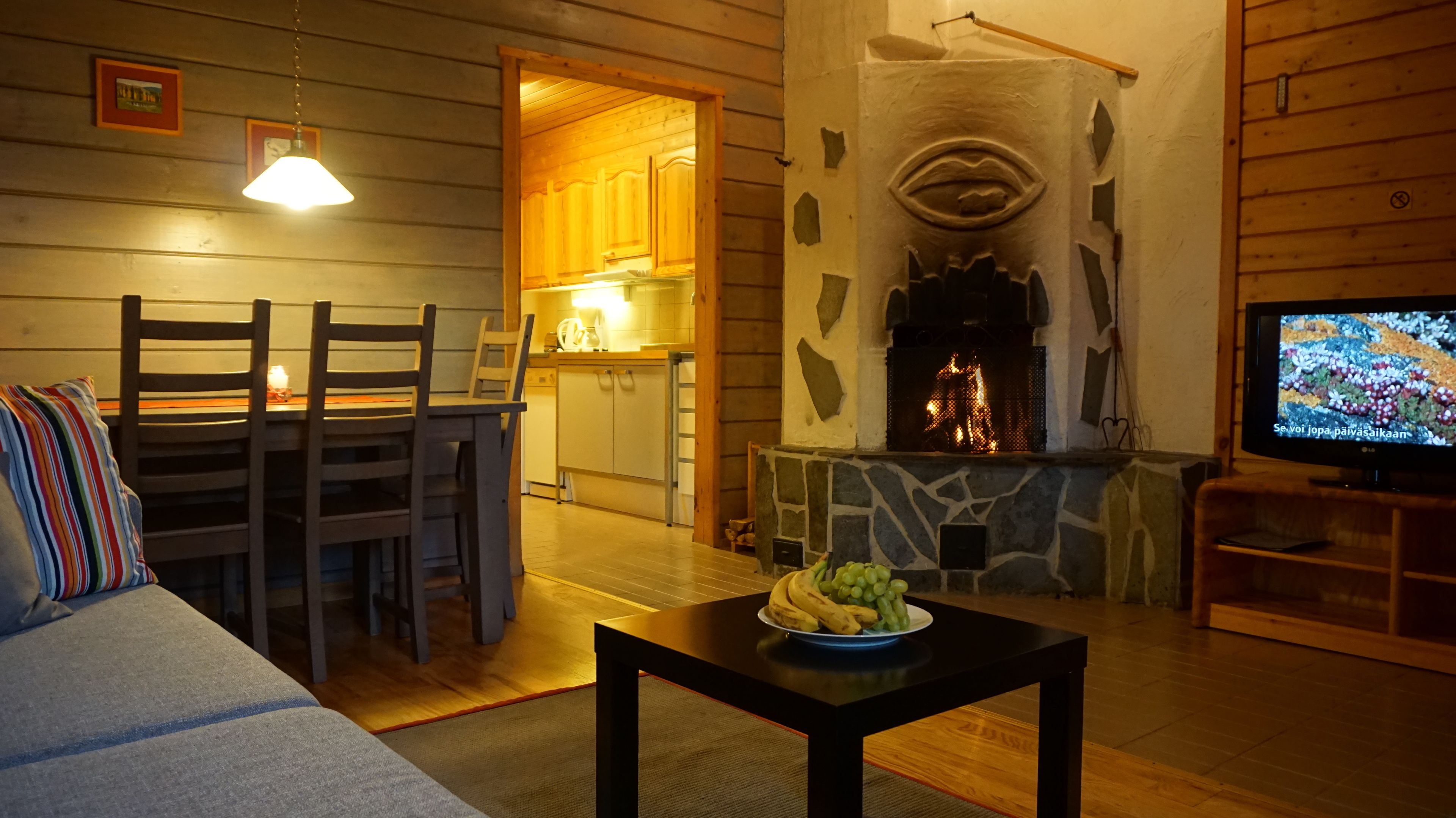 Cottage, 1 Bedroom, Sauna | Private kitchen | Fridge, microwave, oven, stovetop