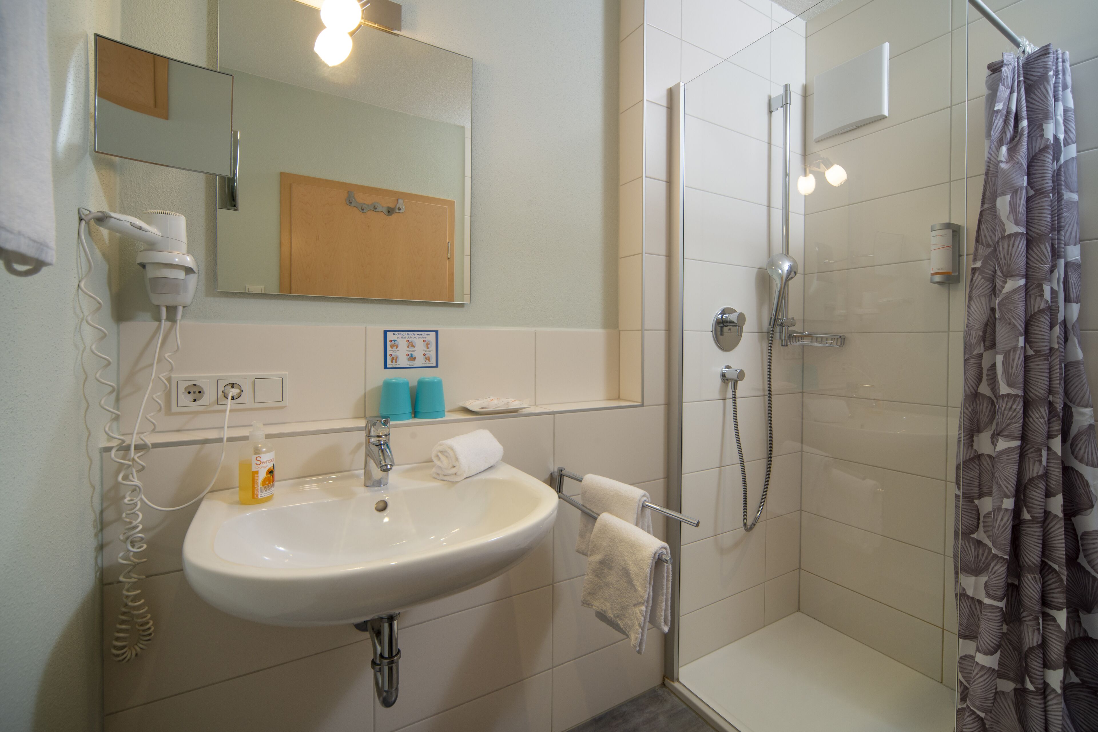 free toiletries, hair dryer, dressing gowns, heated floors