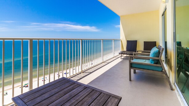 2 Bedroom Gulf Front #1002 | Balcony - Crystal Shores by Luxury Gulf Rentals (Gulf Shores)