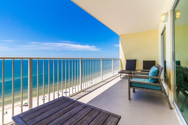 2 Bedroom Gulf Front #1002 | Balcony - Crystal Shores by Luxury Gulf Rentals (Gulf Shores)