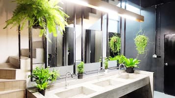 Regadera, amenidades de baño gratuitas, secadora de cabello, jabón