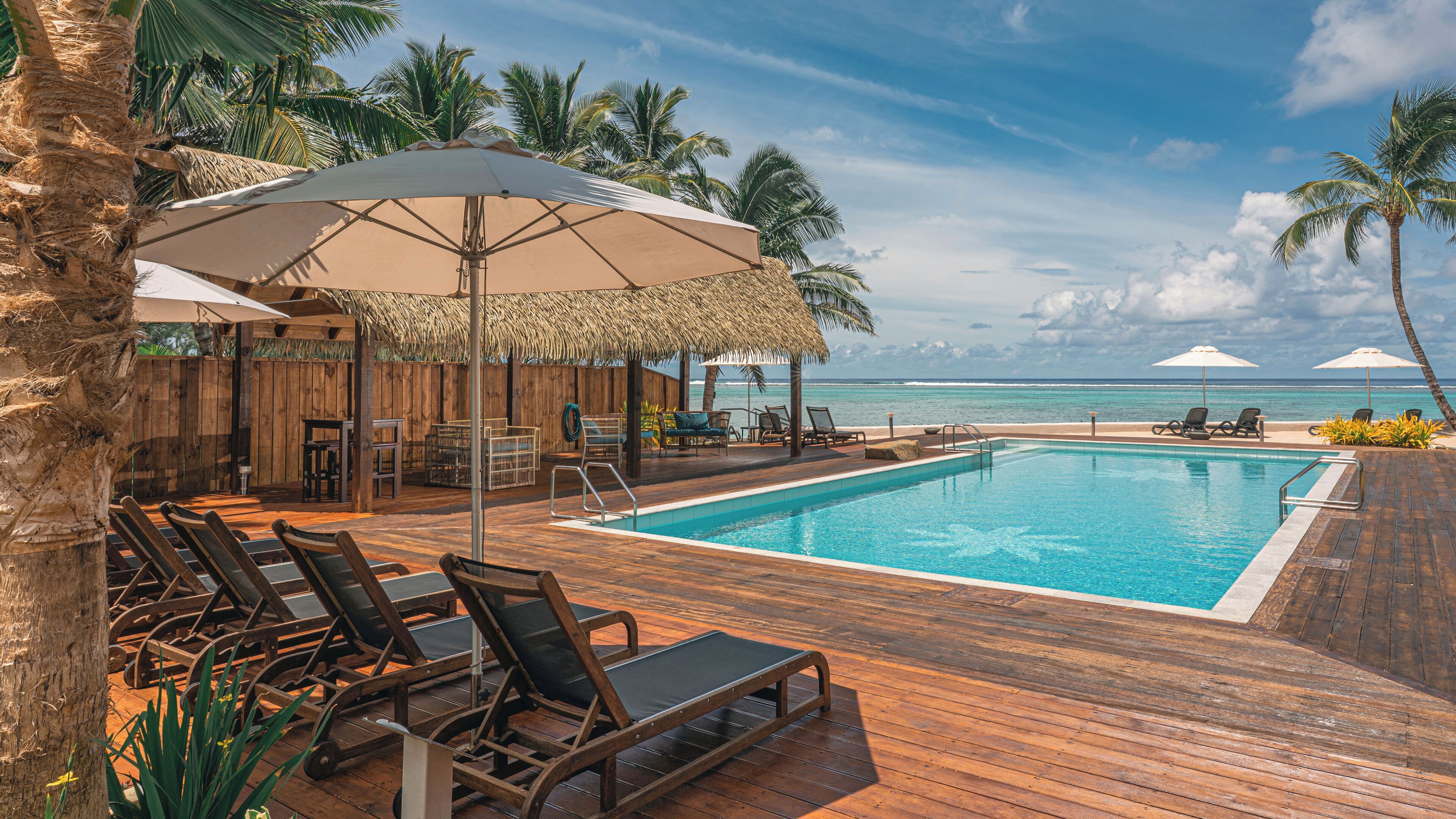 Outdoor banquet area