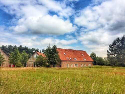 Relaxation in the beautiful Lüneburg Heath - beautiful half-timbered house