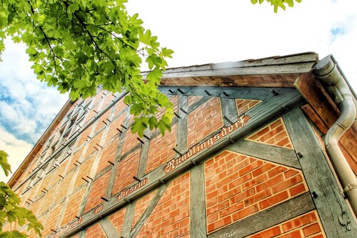 Relaxation in the beautiful Lüneburg Heath - beautiful half-timbered house