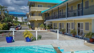 Outdoor pool, open 7 AM to 8:00 PM, sun loungers