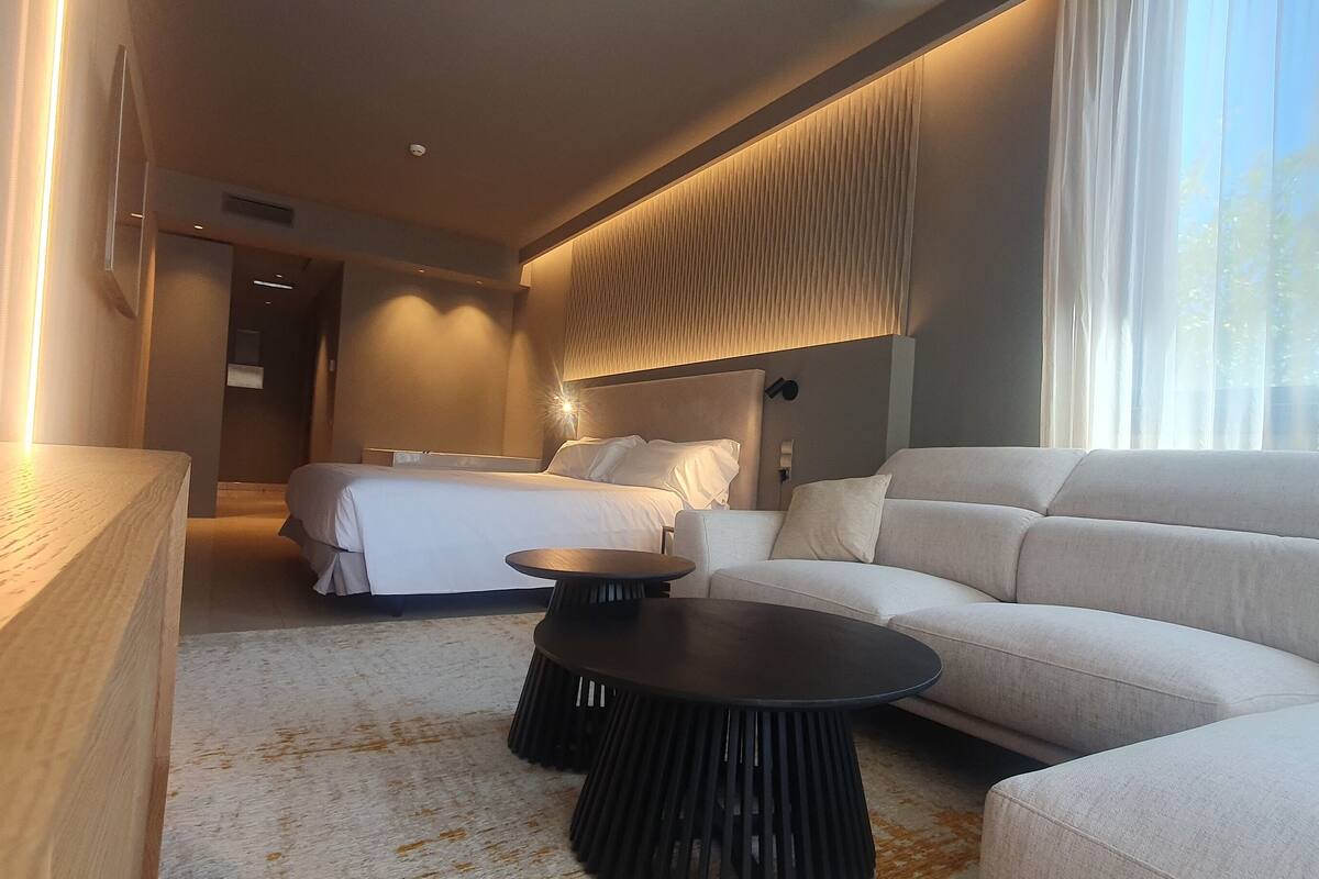 deluxe room, 1 king bed, pool access, sea view (adults only) | 1 bedroom, minibar, in-room safe, individually decorated