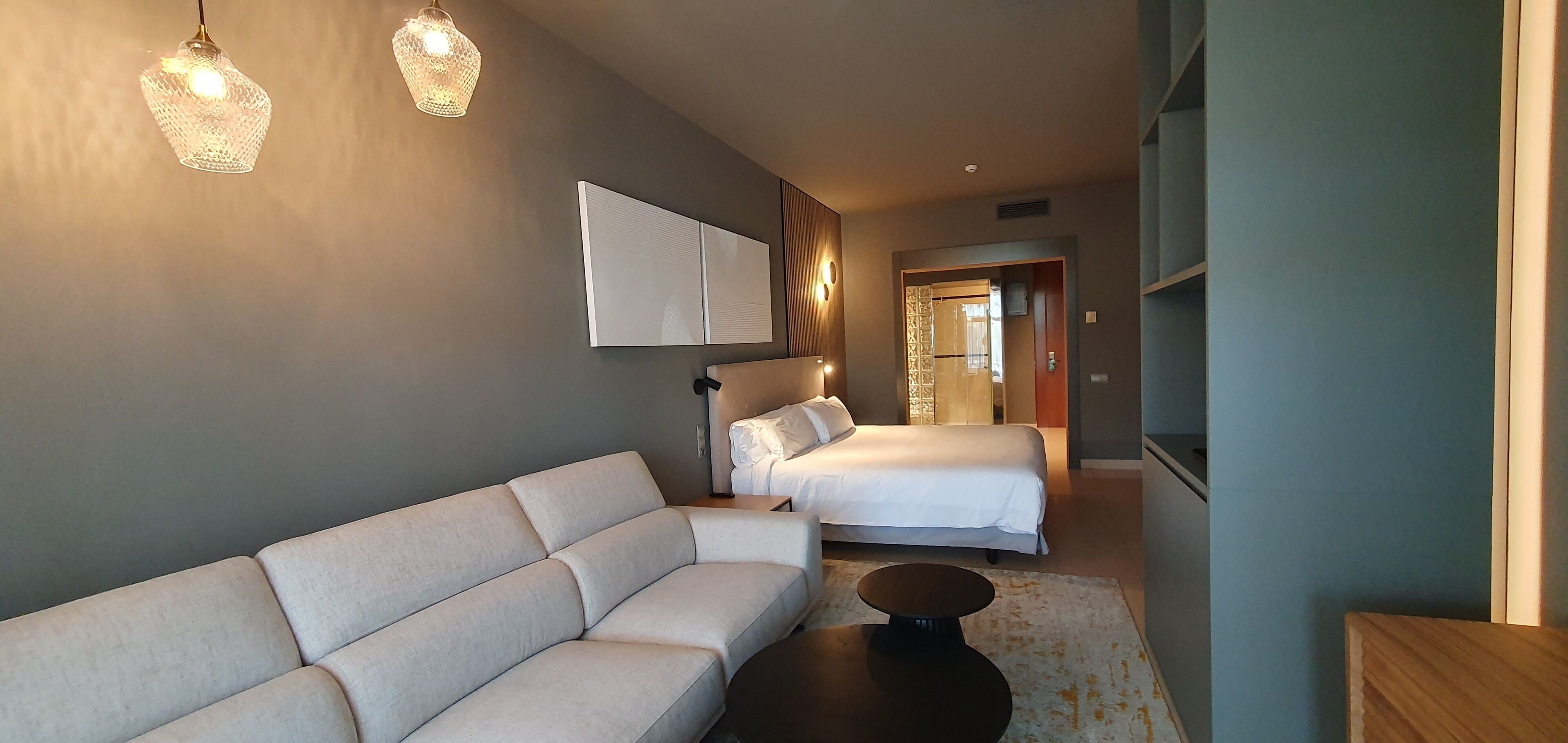 premium room, 1 king bed, pool access, garden area (adults only) | living area | lcd tv