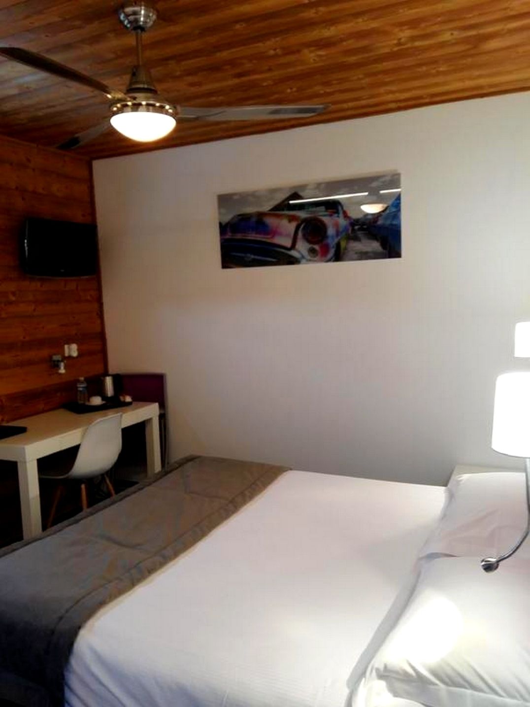 individually decorated, individually furnished, desk, blackout curtains