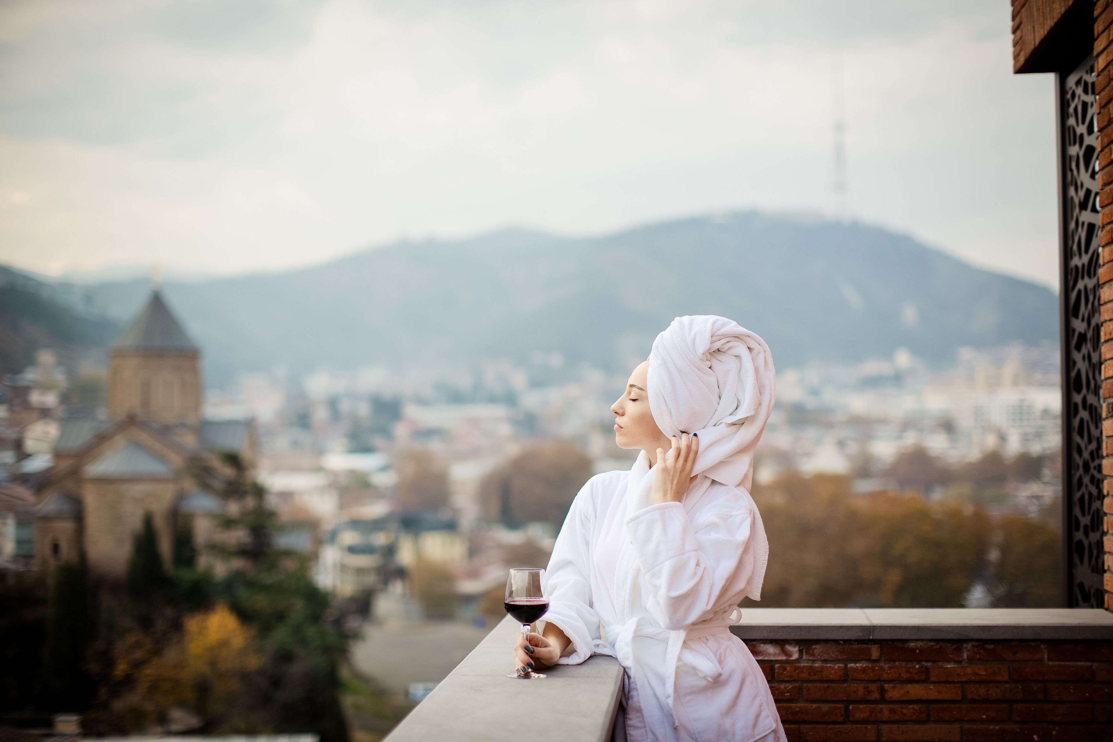 Phòng có tầm nhìn toàn cảnh, 1 giường cỡ king, ban công, quang cảnh thành phố (A Building) | Quang cảnh ban công