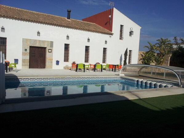 Family Cottage, Multiple Bedrooms, Private Pool, Garden Area | Living area | LCD TV, DVD player, MP3 dock - Casa Rurales Ventaseca (Mazarron)