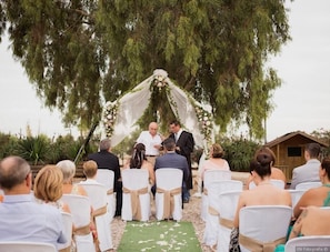 Zona para bodas al aire libre