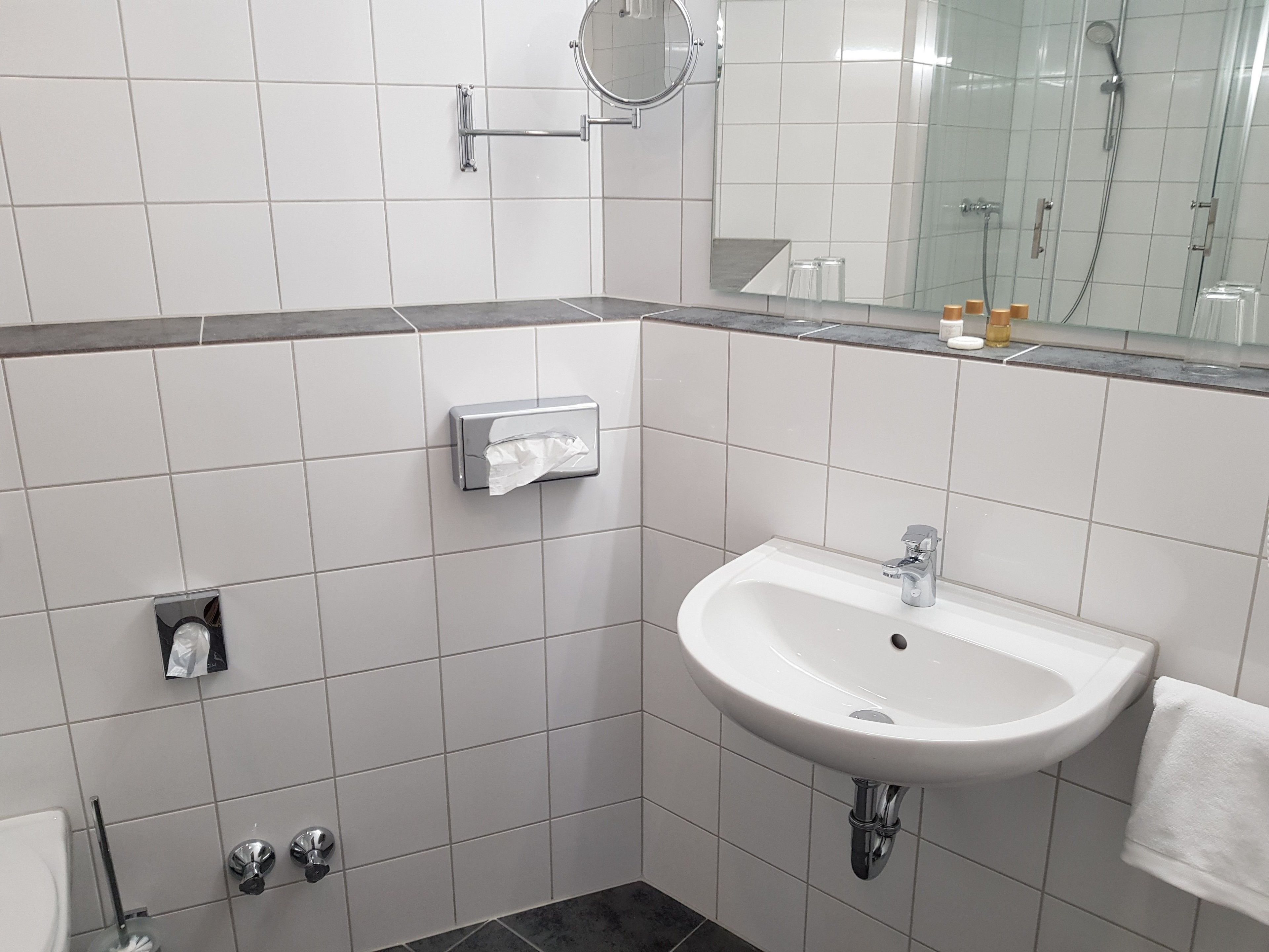 single room | bathroom | shower, free toiletries, hair dryer, slippers