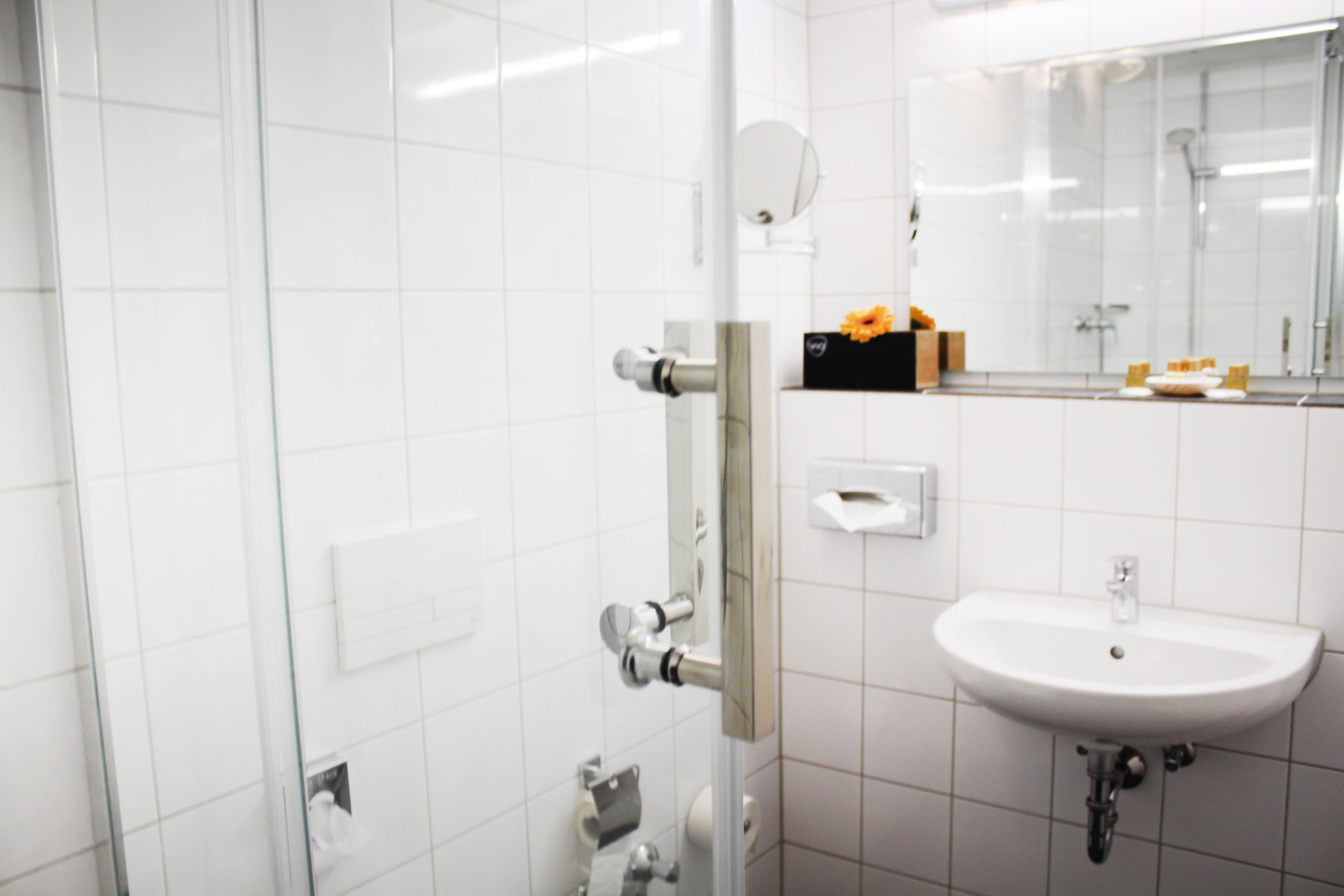 superior triple room | bathroom | shower, free toiletries, hair dryer, slippers