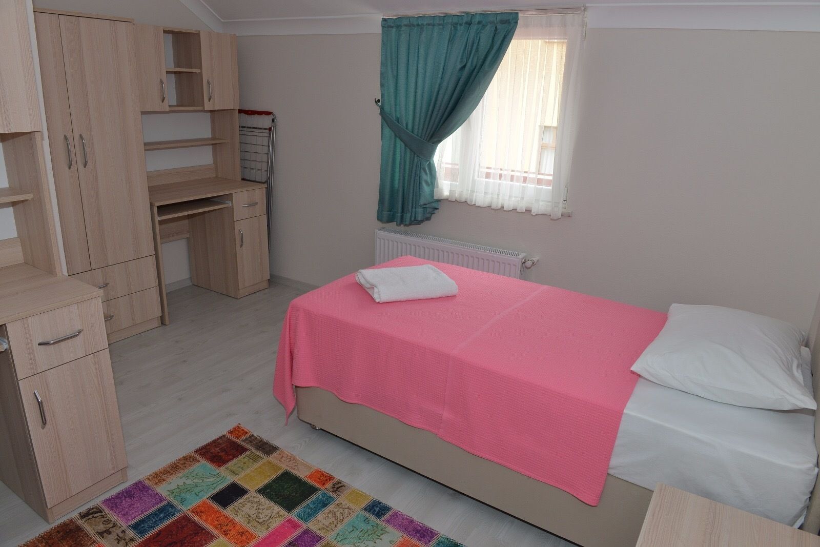 premium bedding, desk, soundproofing, iron/ironing board