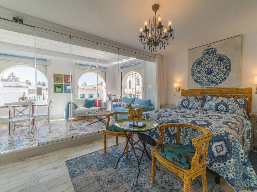 Romantische kamer, uitzicht op stad | Kameruitzicht