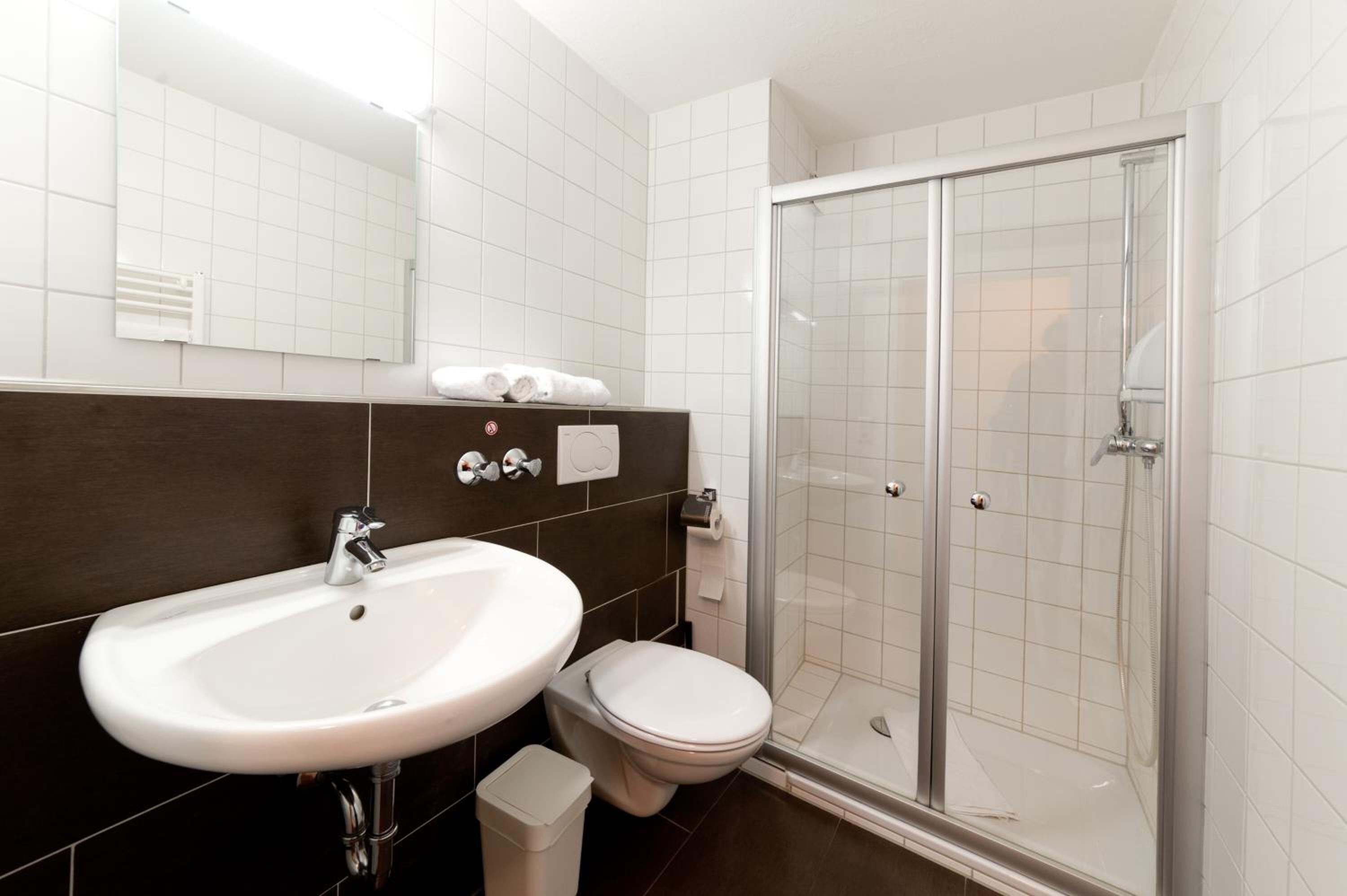 free toiletries, hair dryer, towels