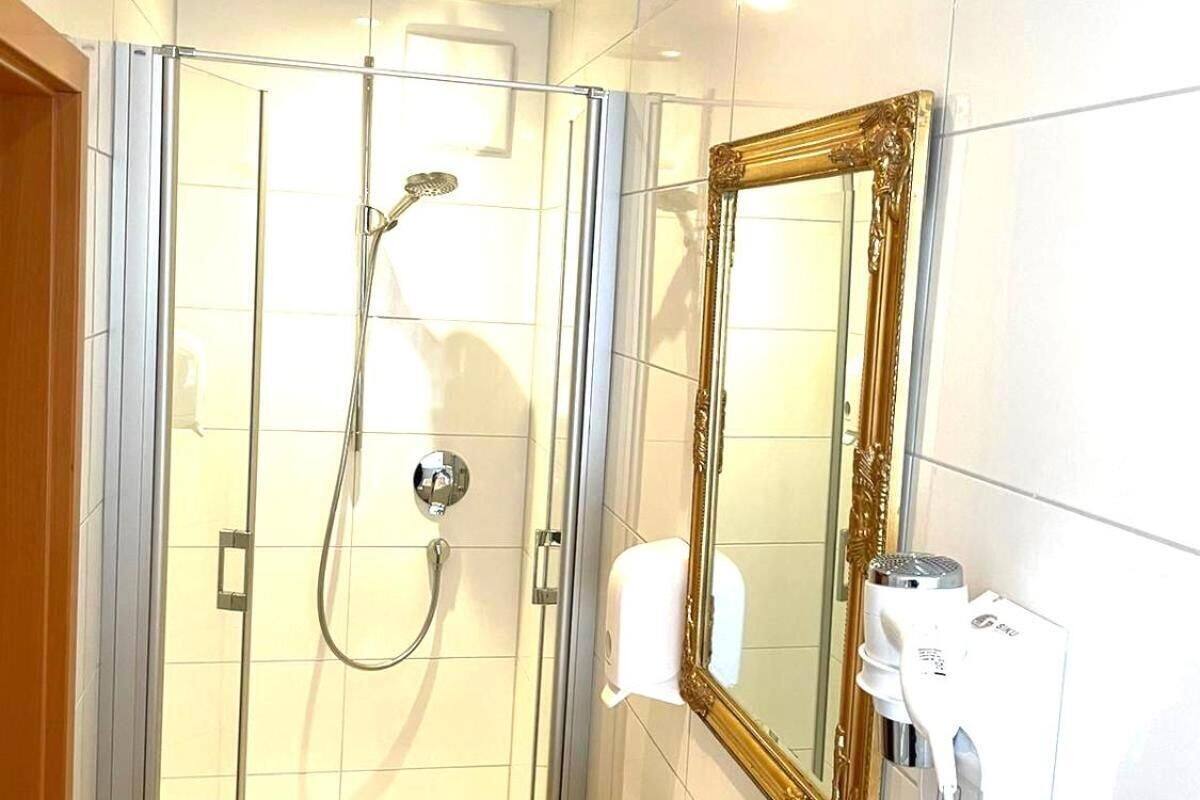 free toiletries, hair dryer, towels