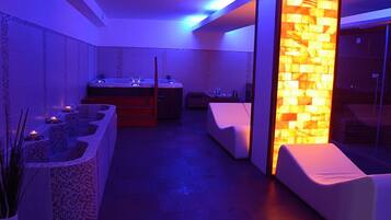 Turkish bath, body scrubs, facials, massages