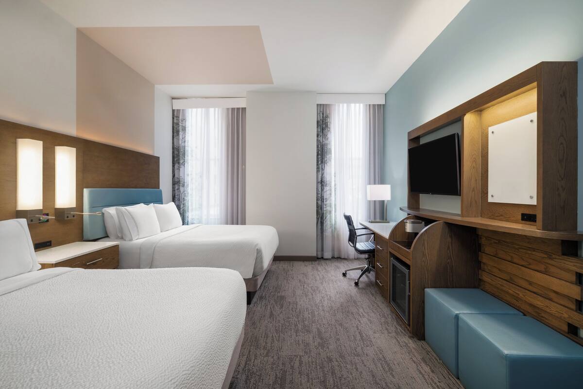 Premium bedding, pillow-top beds, in-room safe, desk