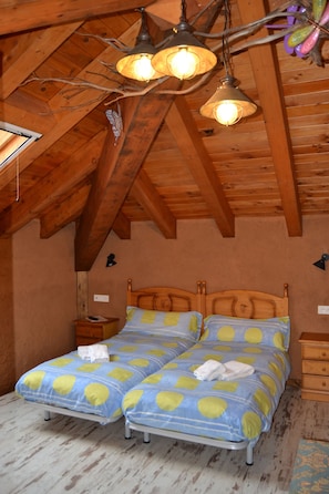 Chambre avec lits jumeaux, vue montagne | Chambres insonorisées, Wi-Fi gratuit