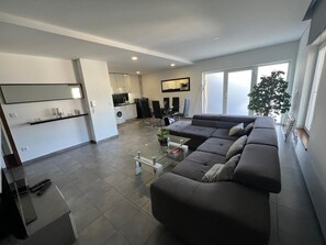 TV, DVD player, stereo