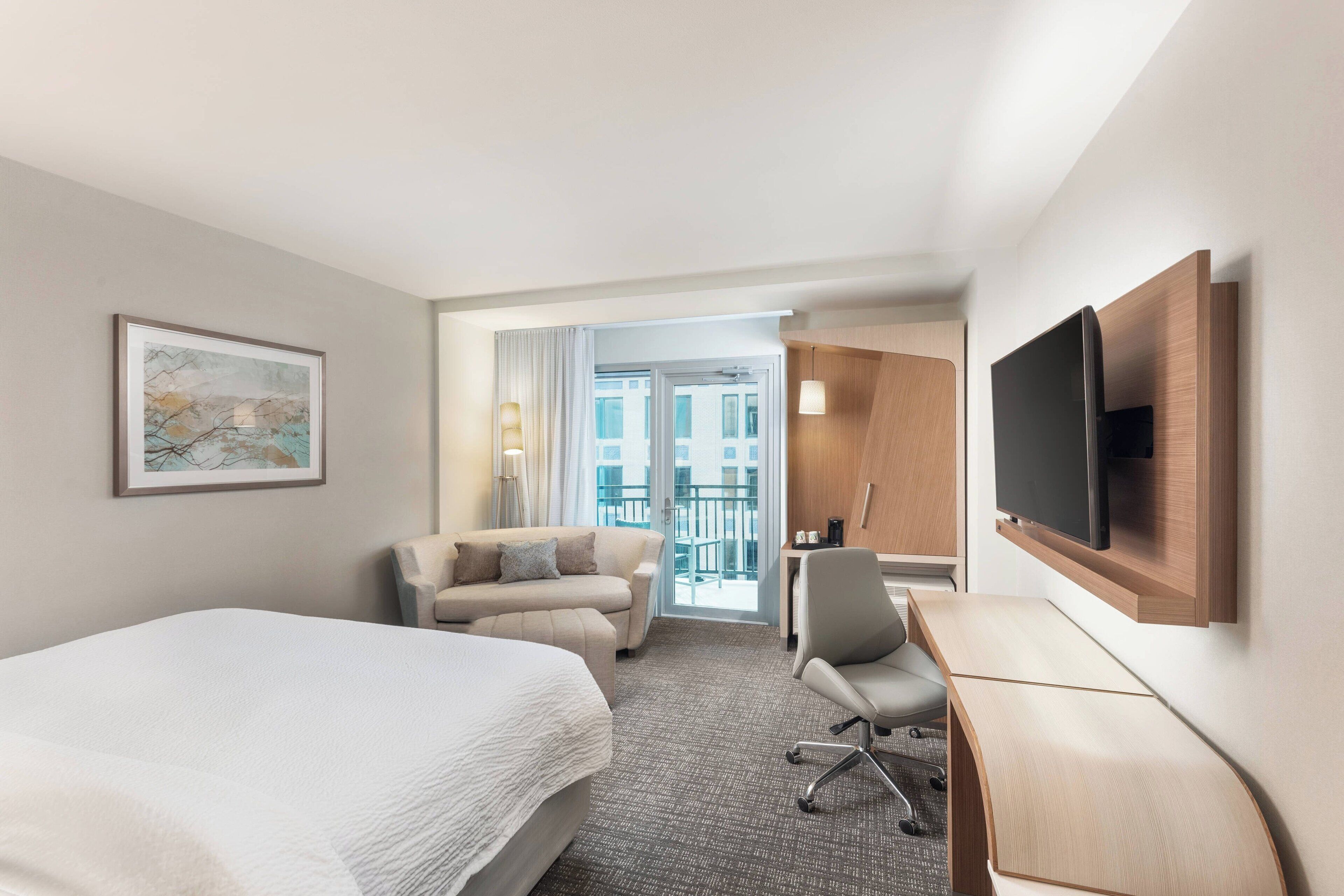 room, 1 king bed with sofa bed, balcony | premium bedding, down duvets, in-room safe, desk