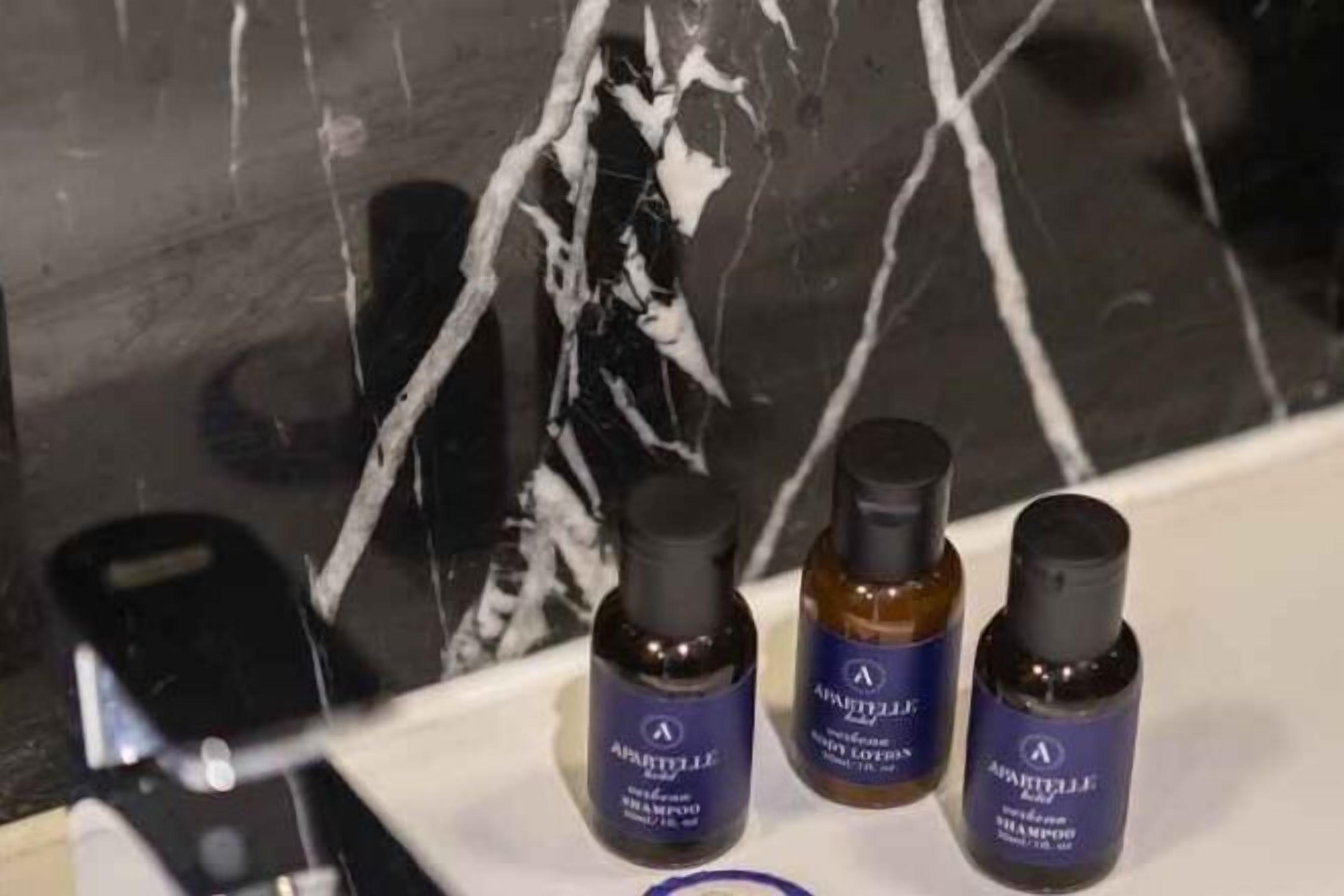 Servicios del cuarto de baño | Ducha, artículos de higiene personal gratuitos y secador de pelo