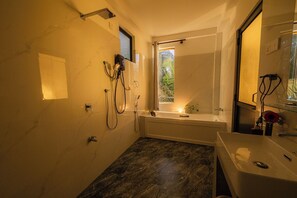 Deluxe Double Room, Garden View, Garden Area | Bathroom | Shower, hair dryer, slippers, bidet - Green View Safari Resort (Udawalawa)