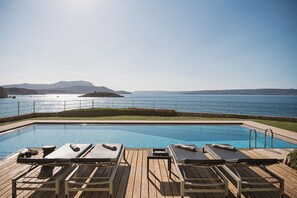 Outdoor pool, a heated pool - Feel like traveling on a luxury Cruise. The best peaceful holidays. (CHANIA)