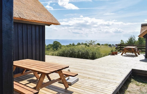 Beach front home in Knebel with house sea view