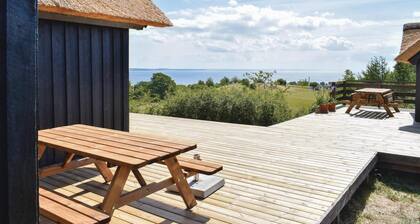 Beach front home in Knebel with house sea view