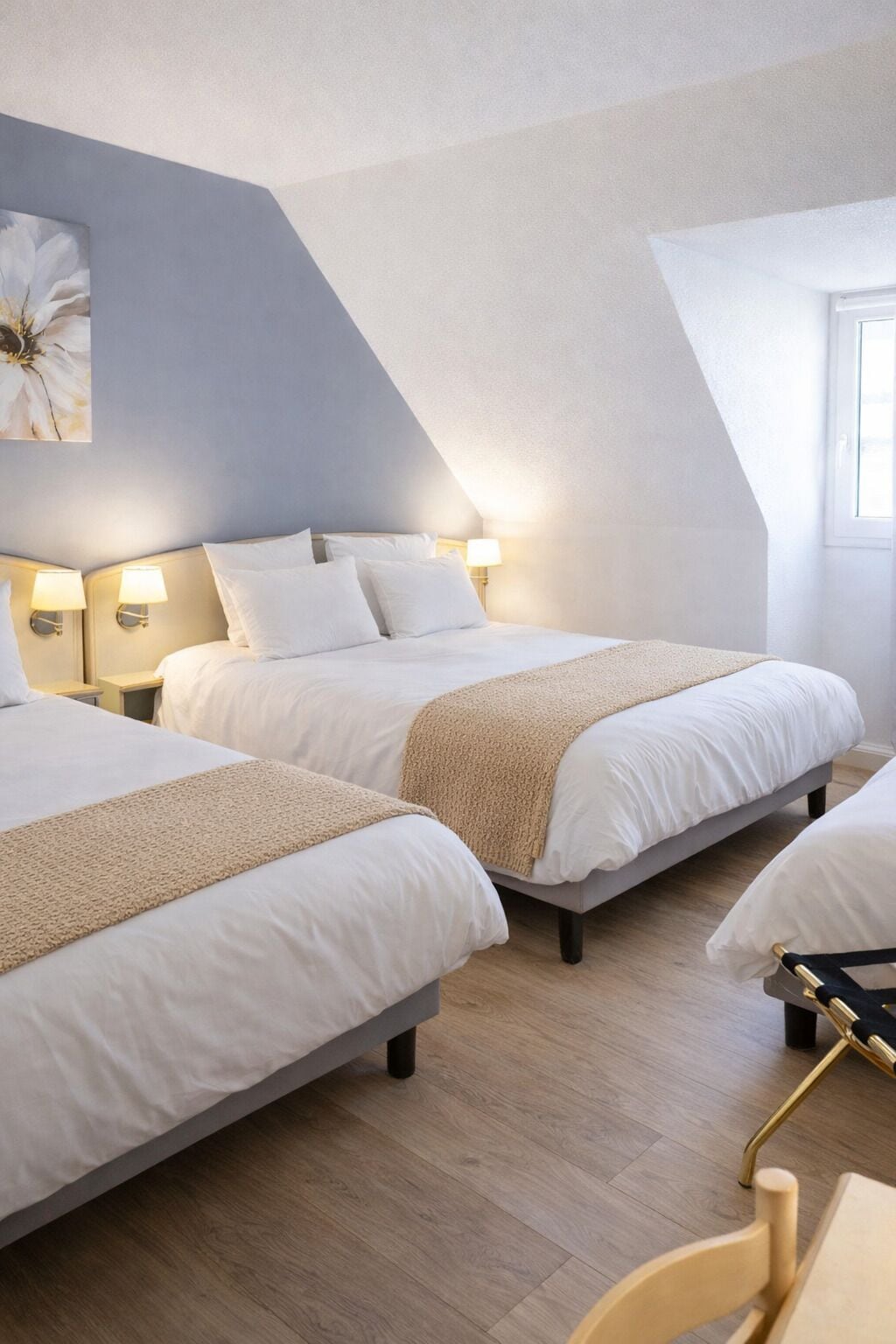 Premium bedding, memory-foam beds, individually decorated