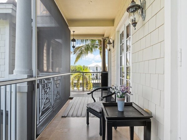 Lovely balcony entrance to the guesthouse