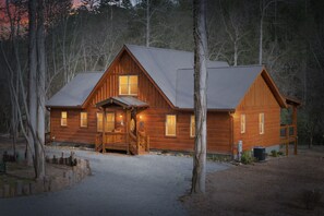 our cabin is 50 ft. from the Toccoa River