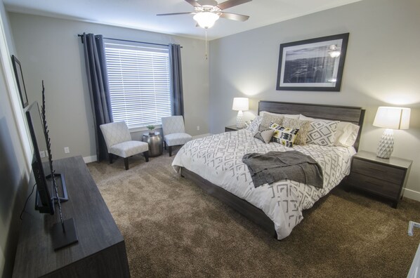 4 bedrooms, iron/ironing board, travel cot, free WiFi