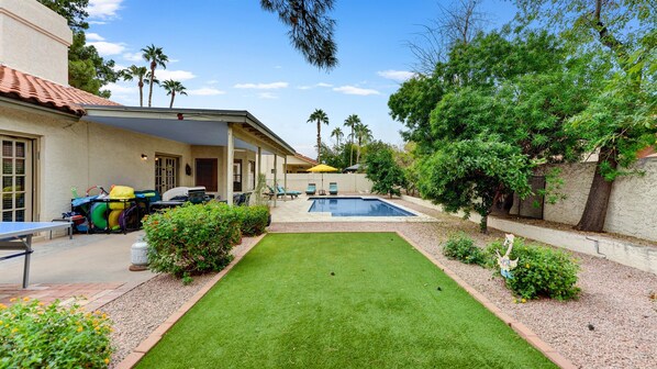 A heated pool