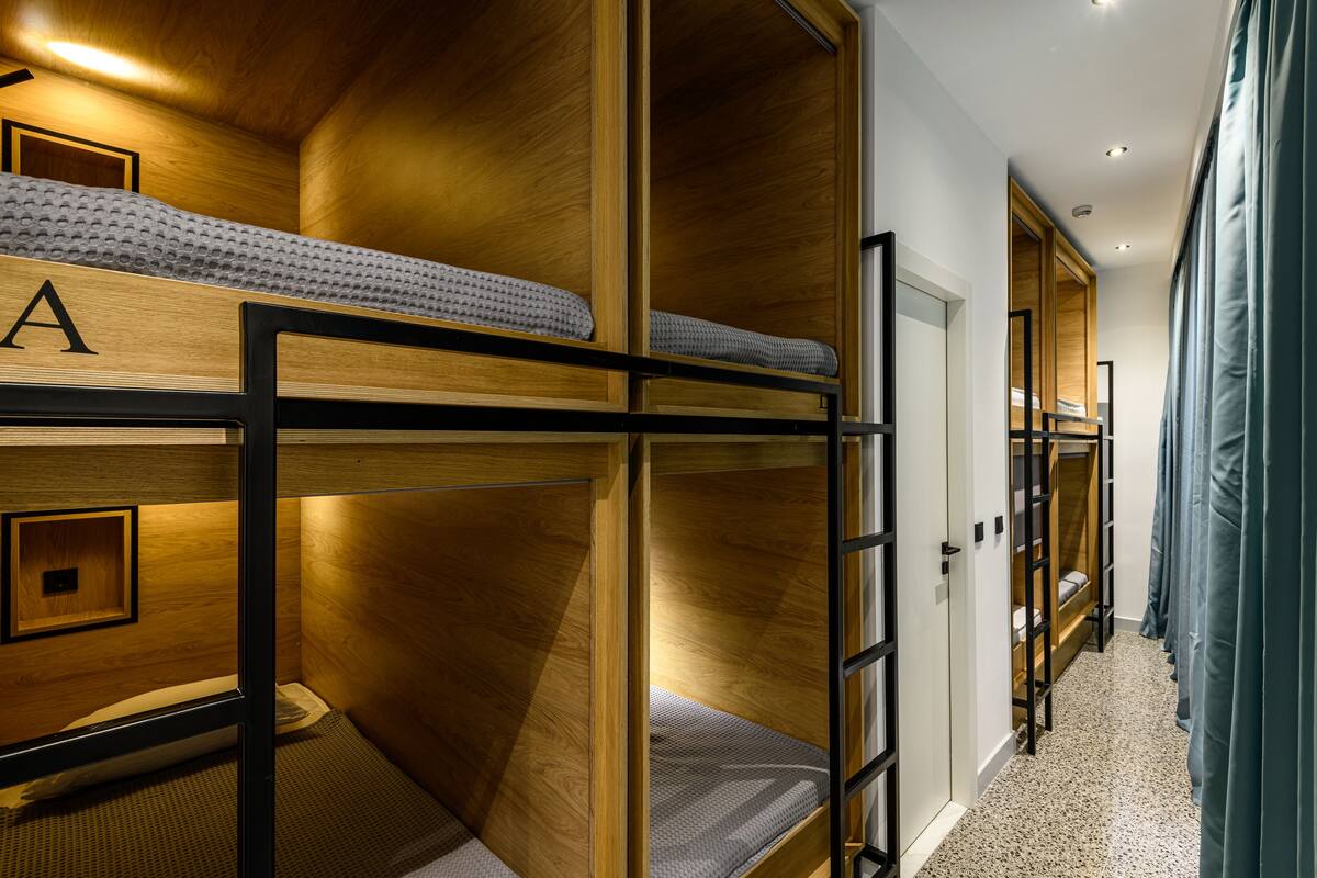 Basic Shared Dormitory, Ensuite (6 Beds Female with Balcony) | Blackout drapes, soundproofing, WiFi (free), bed sheets