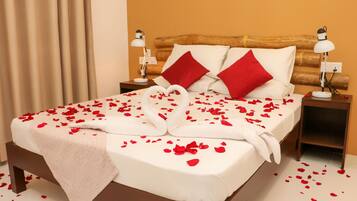 Premium bedding, soundproofing, iron/ironing board, rollaway beds